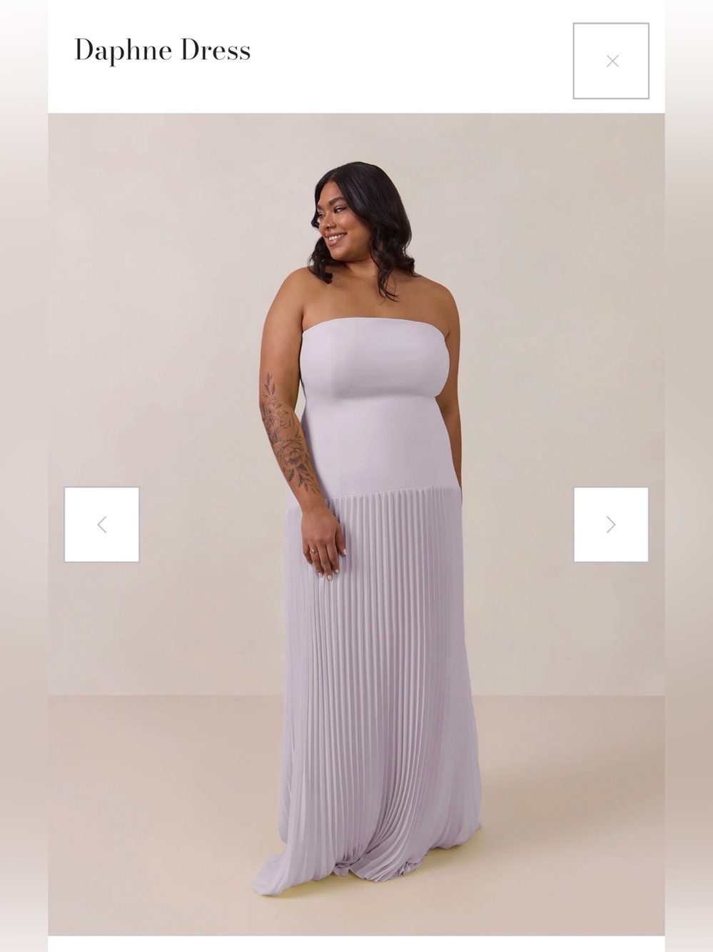 Park & Fifth “Daphne” Lavender Chiffon Dress